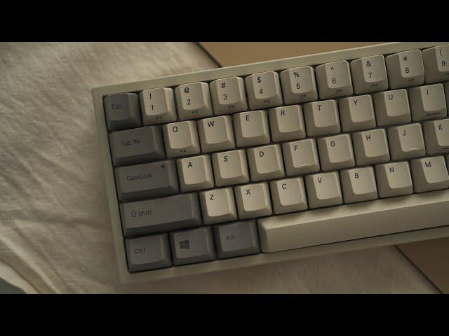 [ASMR] Topre Keyboard Typing Sound with the rain 60min (no mid-roll ads)