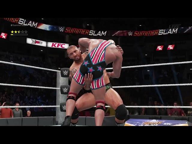 Batista Vs Curt Angle Full Match Wwe 2k18