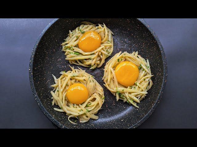 Just Add Eggs With Potatoes Its So Delicious! Simple Breakfast Recipe. Healthy Cheap & Tasty Snacks.