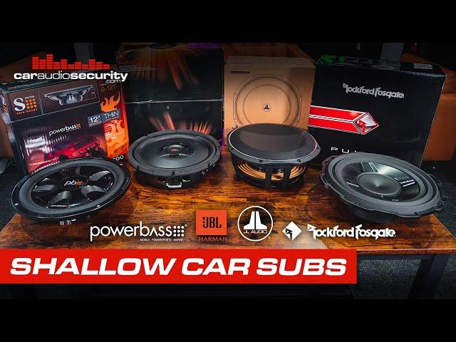 12" Shallow Mount Car Subwoofers: JBL, JL Audio, Powerbass, Rockford Fosgate  | Car Audio & Security