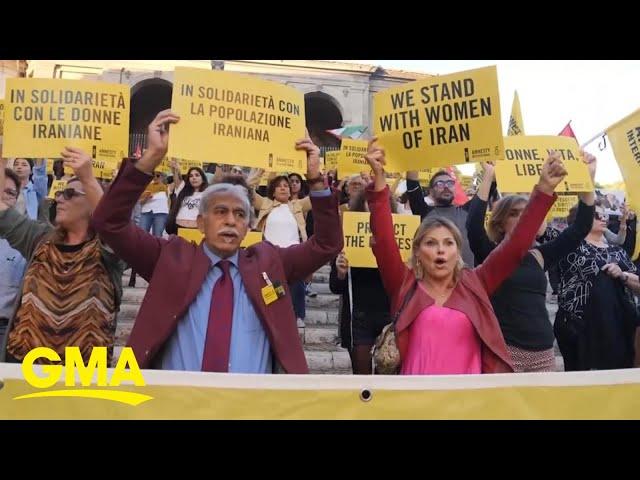 Massive protests in Berlin in support for women in Iran | GMA