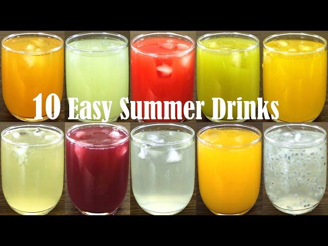 10 Easy Summer Drinks Recipe | How to make Refreshing Lemon Drinks