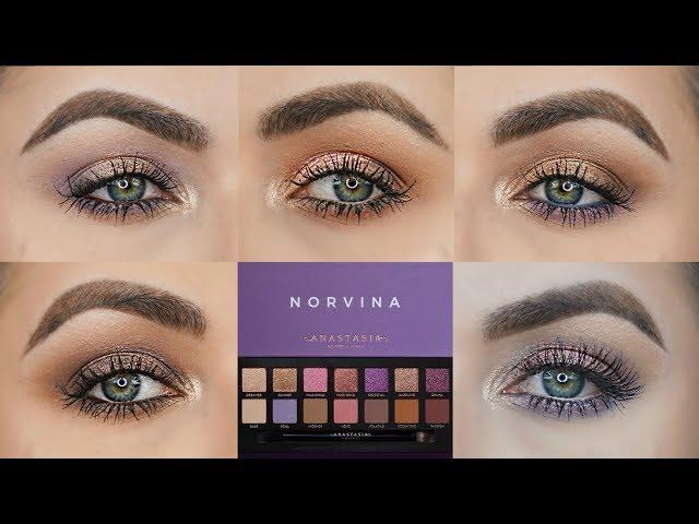 5 LOOKS 1 PALETTE | FIVE EYE LOOKS WITH THE NORVINA PALETTE  BY ANASTASIA (ABH)  |Patty