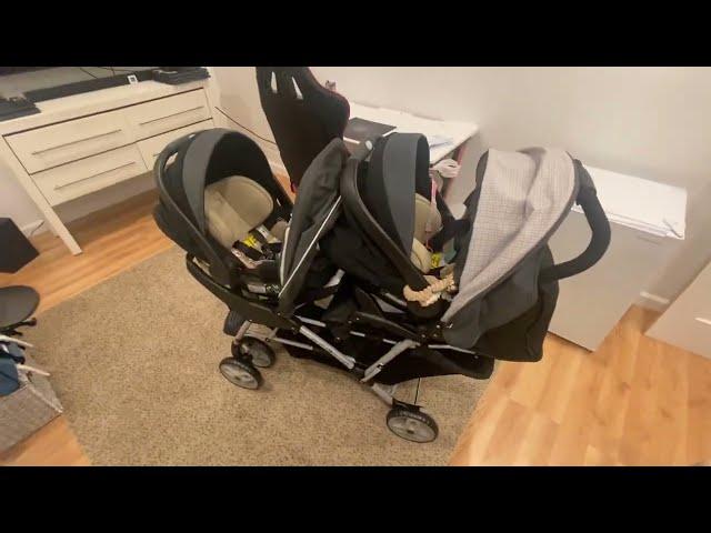 Assemble Graco DuoGlider Double Stroller and test with Graco car seat