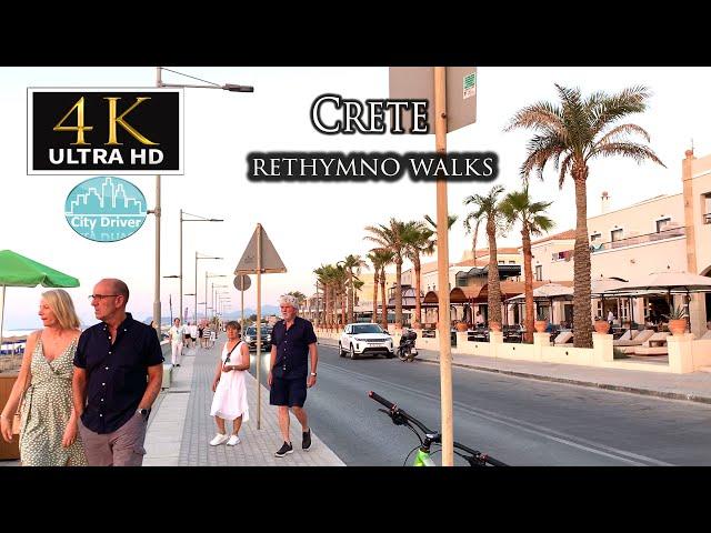 Why Everyone is Talking About Rethymno Beach - 4K Walking Tour