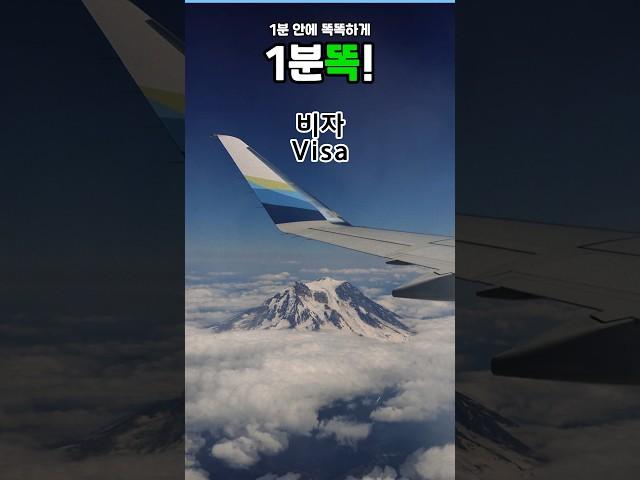 [1분똑!] 비자 Visa, 여권 말고 비자!