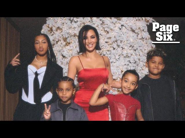 Kim Kardashian and Kanye West’s four children look all grown up in holiday photos