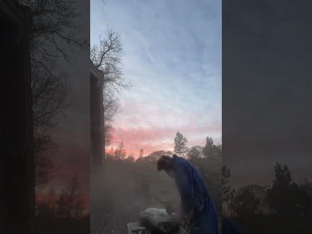 Sunset Timelapse. Restart torso sculpture. #stonesculpture #sunset #timelapse #artists #sculpture