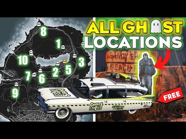 GTA 5 Online How to Unlock Ghosts Exposed Livery | All Ghost Hunt Collectible Locations with Map