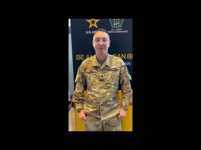 SGT Dylan Sisk - Cyber Operations Specialist, U.S. Army Cyber Protection Brigade