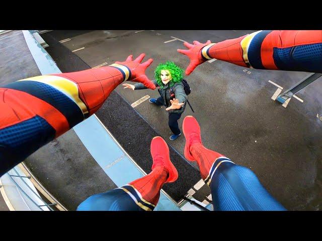 SPIDERMAN vs JOKER - Real Life Parkour POV