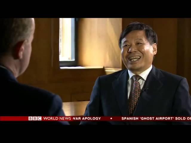 China's Vice Finance Minister ZHU Guanghou talking to BBC's Joe Lynam