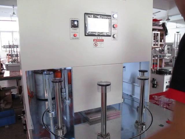 Cylindrical boxes Bottom Gluing Machine,PVC Cylinder Gluing machine