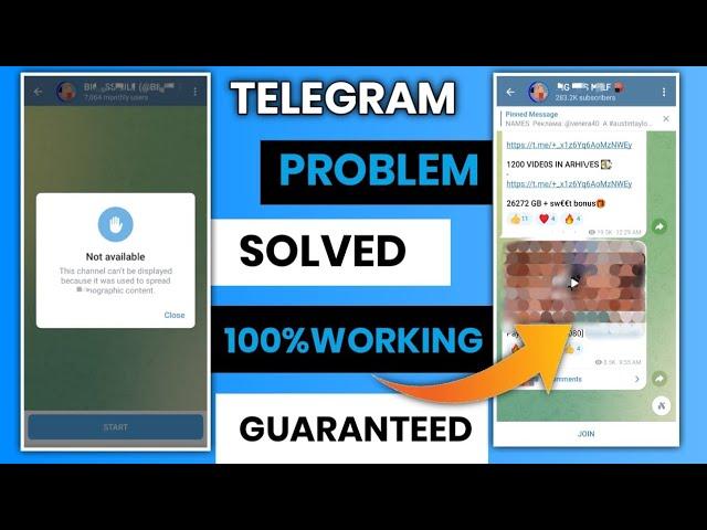 this channel cannot be displayed because it was used to spread telegram problem solved