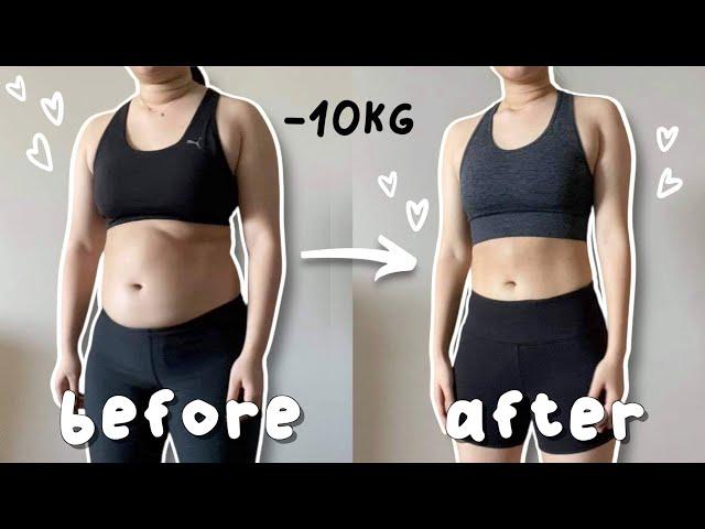 HOW I LOST 10KG from 68kg → 58kg + realistic tips and motivation 