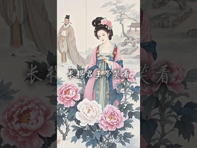 「诗与ai」清平调其三_李白＃ #古诗词 ＃古诗＃诗词＃古诗词动画＃ai＃ai绘画＃ai动画＃古风＃国风＃国画＃李白