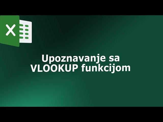 Excel funkcije - VLOOKUP funkcija #zapocetnike