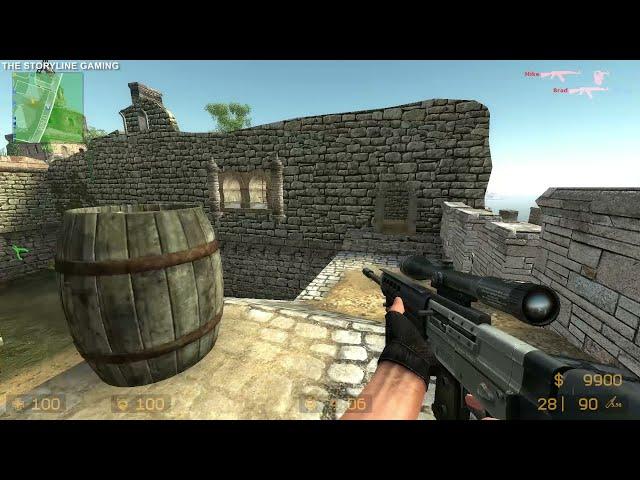 Counter Strike : Source - Convent - Gameplay "CT Forces" (with bots) No Commentary