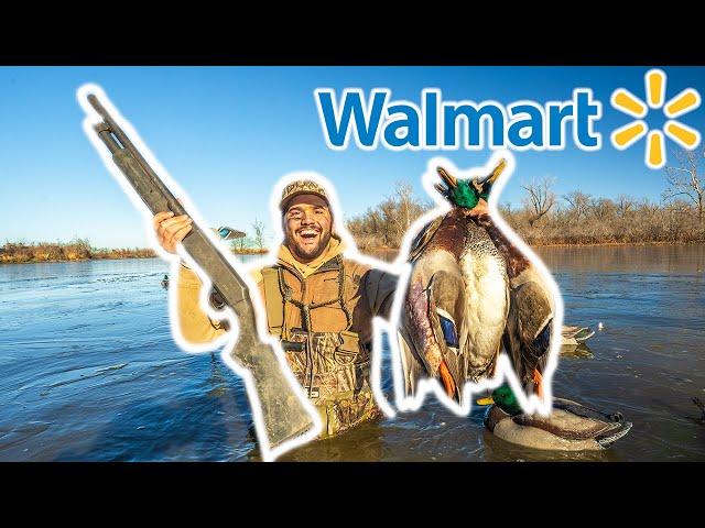 WALMART Duck Hunting CHALLENGE at My FARM!!! Catch Clean Cook