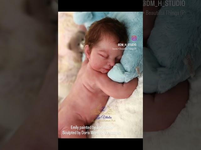Emily  painted by Zoe Vitalia  sculpted by Doris Moyers-Hornbogen #dmhstudio #rebornbaby #silicone