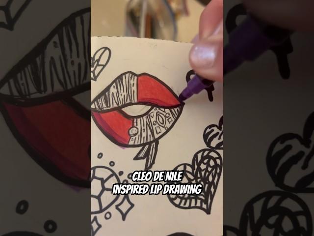 Cleo De Nile Lips  #aesthetic #drawingstyle #monsterhigh #fanart #cleodenile #drawingtechnique 