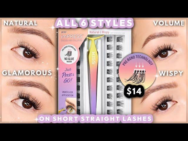 VIRAL NO GLUE PRESS ON LASHES! TRYING ALL STYLES OF KISS imPRESS FALSIES