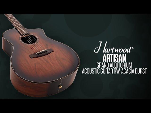 SOUNDCHECK Hartwood Artisan Grand Auditorium Acoustic Guitar RW, Acacia Burst | Gear4music Guitars