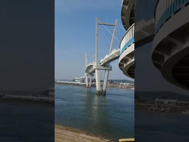 [실경] "나선형 해양인도교(Wonderful bridge), 태안 백사장항 포구" #shorts