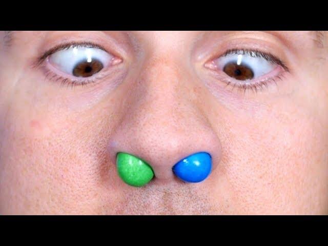 M&M'S STUCK IN NOSE!