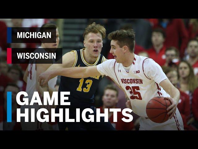 Extended Highlights: Michigan at Wisconsin | Big Ten Basketball