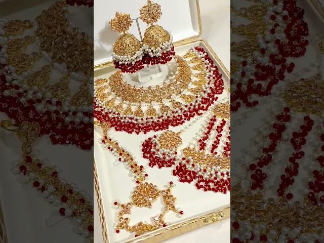 Bridal Zarkon Stones Hand Made Necklace Sets  All Colurs Available#shortsfeed #shorts #jewellery