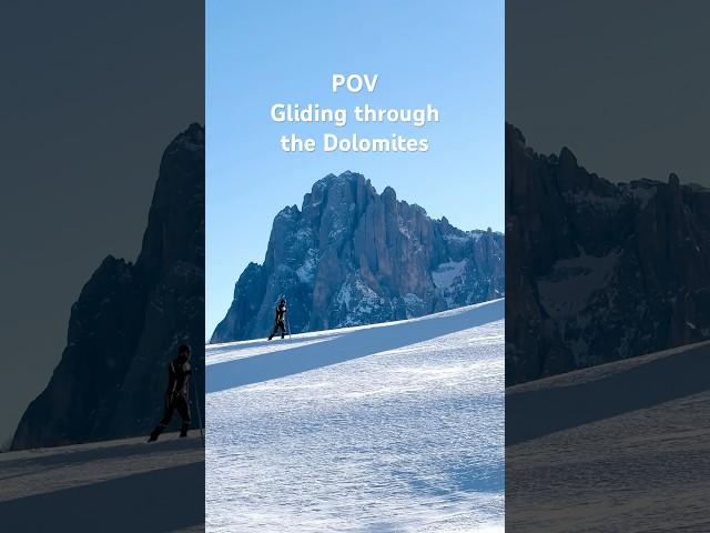 Chasing the thrill of cross-country skiing on Seiser Alm! ️