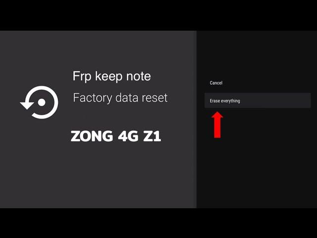 Zong 4g z1 hard reset , screen lock remove