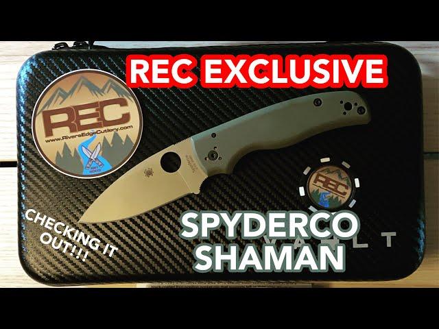 River's Edge Cutlery Exclusive Spyderco Shaman overview! 4K