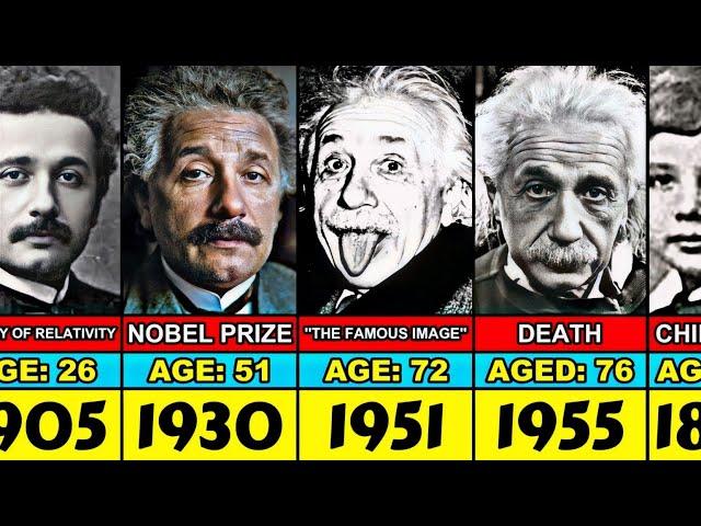 Albert Einstein Transformation From 3 to 76 Year Old