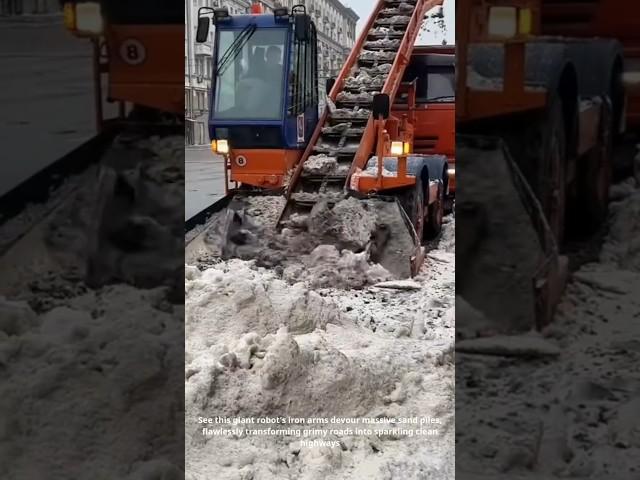 This GIANT Robotic Beast EATS Sand Piles. Watch The HYPNOTIC Road Transformation!