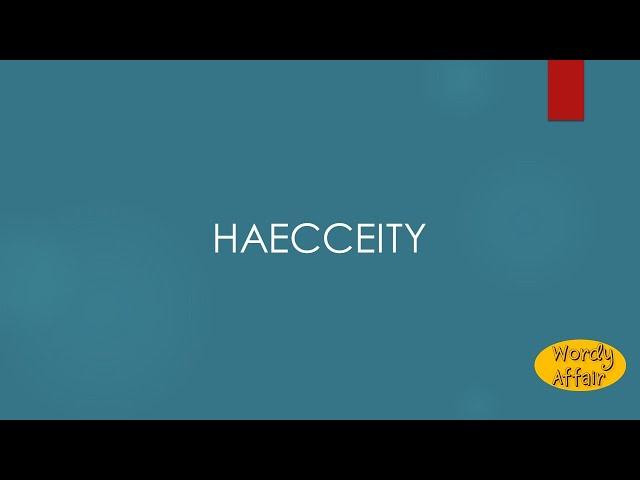 Haecceity Meaning