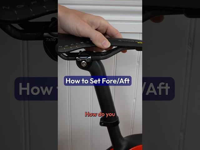 How to Set Saddle Fore/Aft in 3 Steps