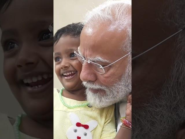 PM Modi spends heart touching moments with his young friend in Wayanad | #shorts