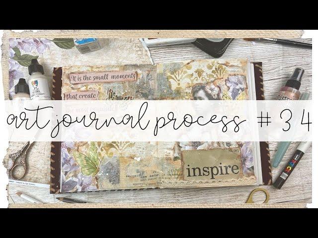 ART JOURNAL PROCESS | 34 | Mixed Media Art Journaling | ms.paperlover