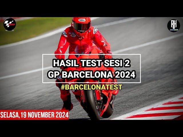 Hasil Tes Motogp Hari ini ~ Hasil Test Gp Barcelona 2024 ~ Line up Rider Motogp 2025