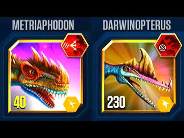 BATTLE MODS METRIAPHODON VS DARWINOPTERUS | JURASSIC WORLD THE GAME