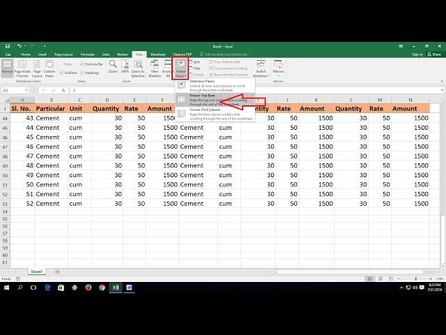 How to Freeze Unfreeze Rows & Columns in MS Excel (Excel 2003-2016)