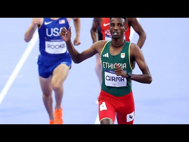 Ethiopian athlete falls and knocks himself  out during 3000m Steeplechase at Paris 2024 Olympics