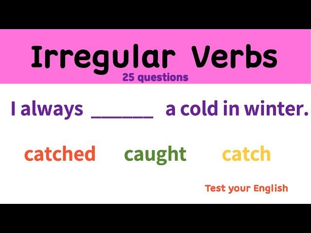 Most common irregular verbs in English I English Grammar