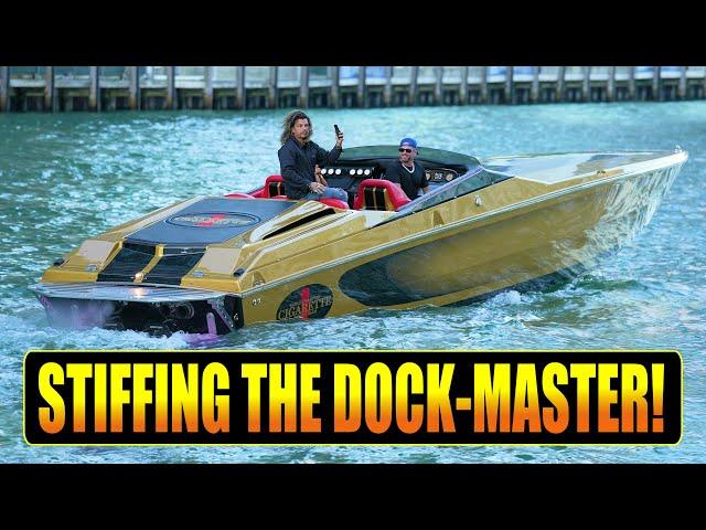 STIFFING THE DOCK-MASTER! | MIAMI RIVER | MIAMI BOATS
