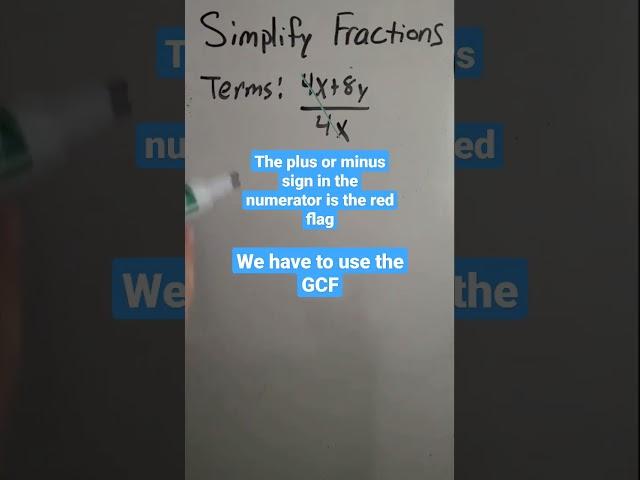 DON'T Make This Mistake When Simplifying Fractions #math #review #short #tips #fypシ #algebra #study