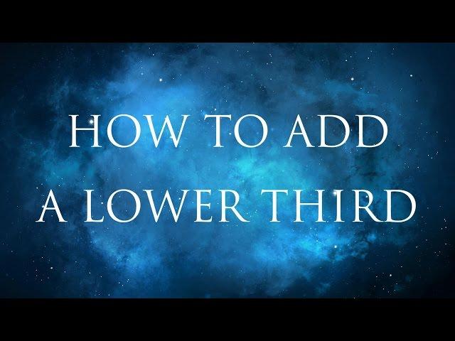 How to add a lower third in PowerDirector