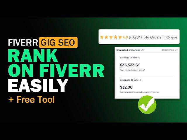 Fiverr Gig SEO : How to RANK Gig on Fiverr First Page with FREE TOOL