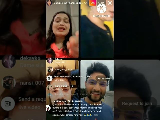 Malaika with shaan Jain and Chintan Patel new comady Live #instalive